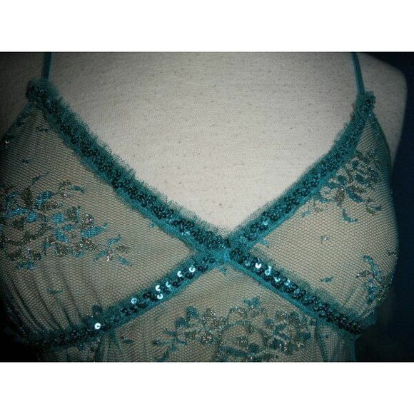 NEW by COOLWEAR USA, SEXY, SLEEVELESS JUNIORS SIZE LARGE, TOP, BLOUSE, TURQUOISE - Picture 3 of 11